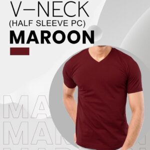 Men's Cotton Plain V Neck T-Shirt - 1 Pc